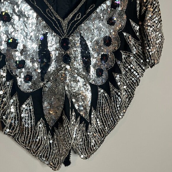 Vintage sequin butterfly top - Picture 2 of 5